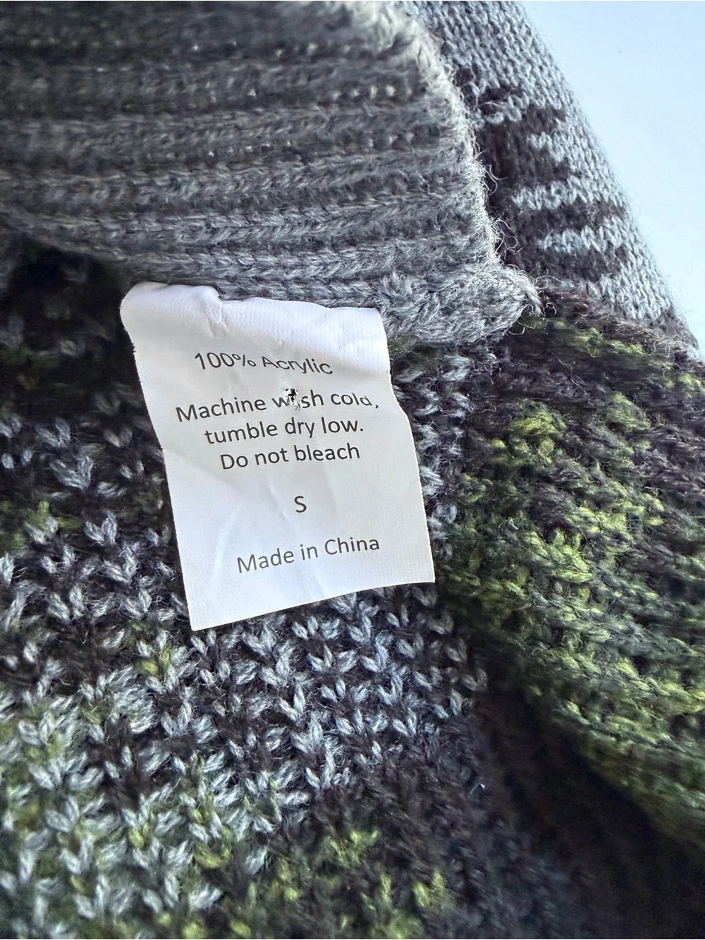 Eddie Bauer small dog Gray Forest-Print Knit Sweater